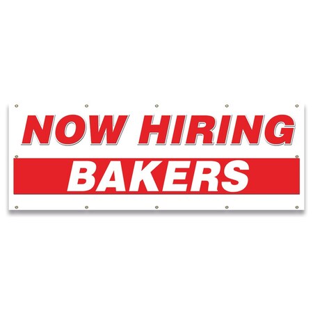Signmission Now Hiring Bakers Banner Apply Inside Accepting Application Single Sided B-120-30197